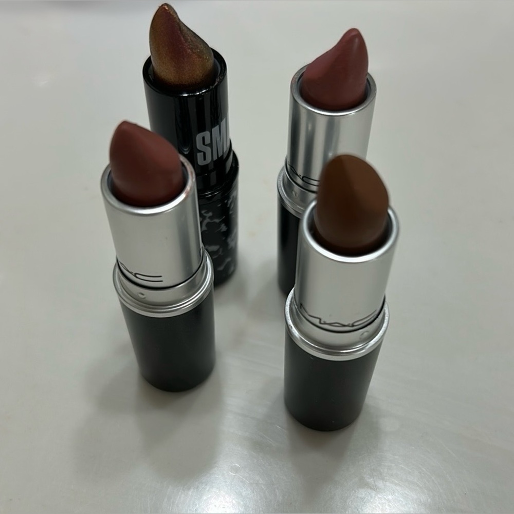 MAC Cosmetics used and sanitized Brown Collection colors.